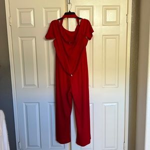 Red jumpsuit great for Valentines